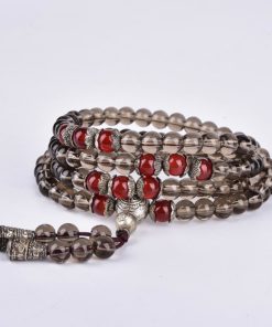 Bracelet Mala Tibétain bicolore avec 2 clochettes